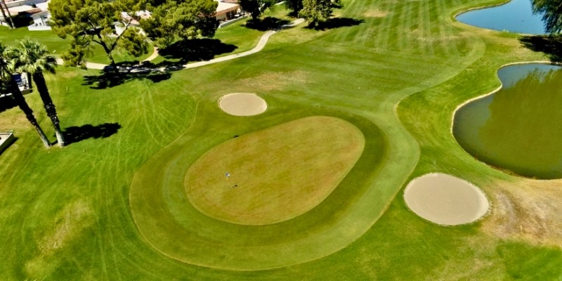 The Trump National Golf Club, highlighted well maintained and vibrant greenery.