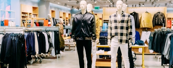 Hotel-Near-Hackensack-University-Medical-Center-NJ-Nearby-Shopping A clothing store showcasing a variety of garments on display, located near Hackensack University Medical Center, NJ.