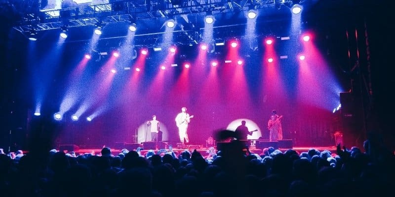 Crowd enjoying a live concert performance at a New Jersey entertainment venue